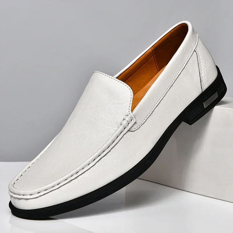 Jasper Men's Dress Shoes - Modern Classic Everyday Style-Men's Loafers-White-4-Camoufit
