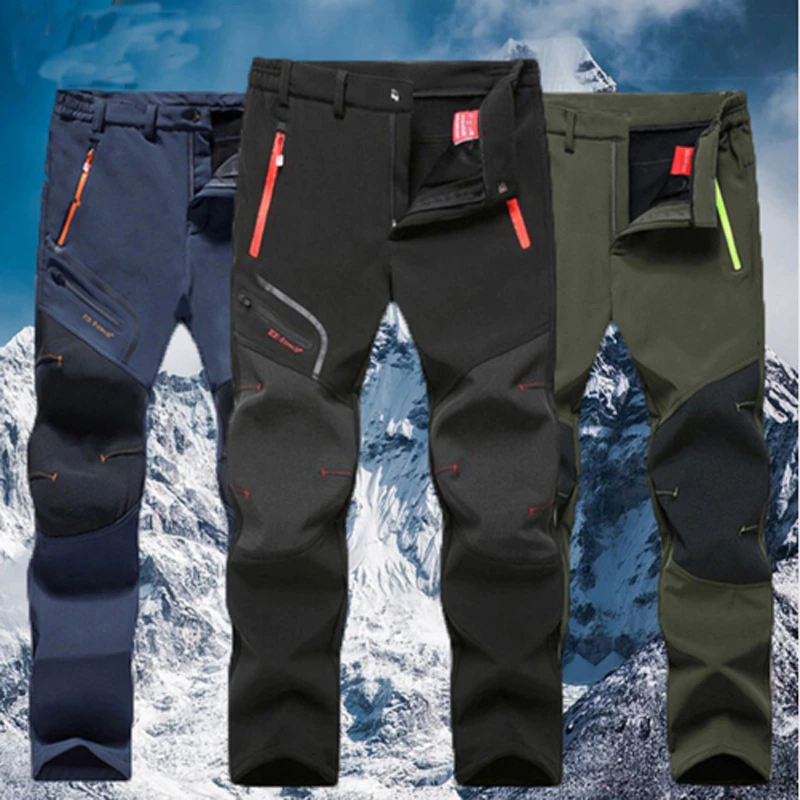 Jasper Men's Warm Waterproof Winter Pants – Insulated Outdoor Trousers-Men's Tactical Pants-CAMOUFIT-Black-S-Camoufit