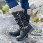Kaia - Orthopedic Boots-Women's High Boots-Black-4-Camoufit