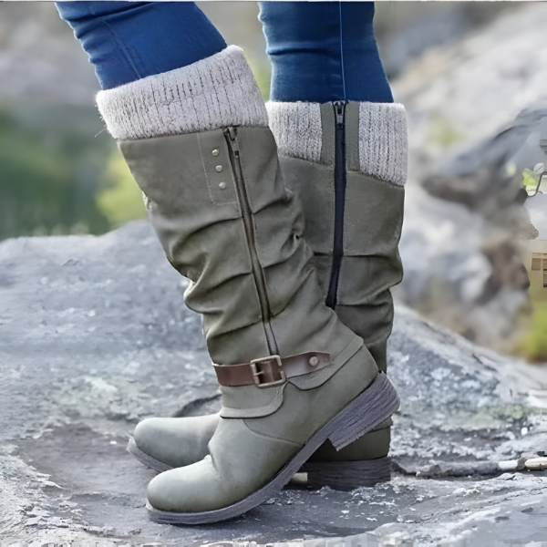 Kaia - Orthopedic Boots-Women's High Boots-Gray-4-Camoufit
