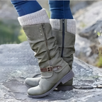 Kaia - Orthopedic Boots-Women's High Boots-Gray-4-Camoufit