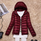 Kathrin Women's Ultralight Down Jacket-Puffer Jackets-CAMOUFIT-Burgundy-S-Camoufit
