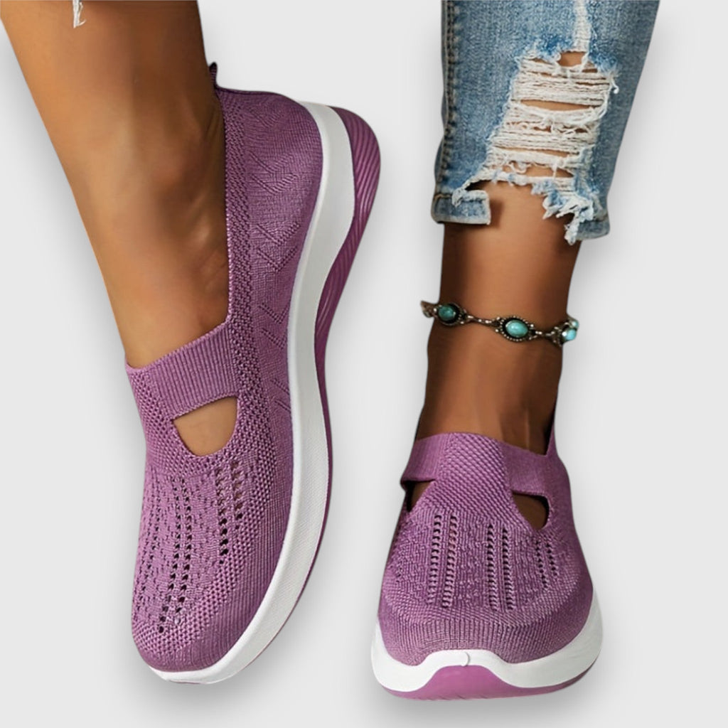 Lumielle | Women's Orthopedic Walking Shoes – Cushioned Slip On Comfort Fit-Women's Flats-Lila-5-