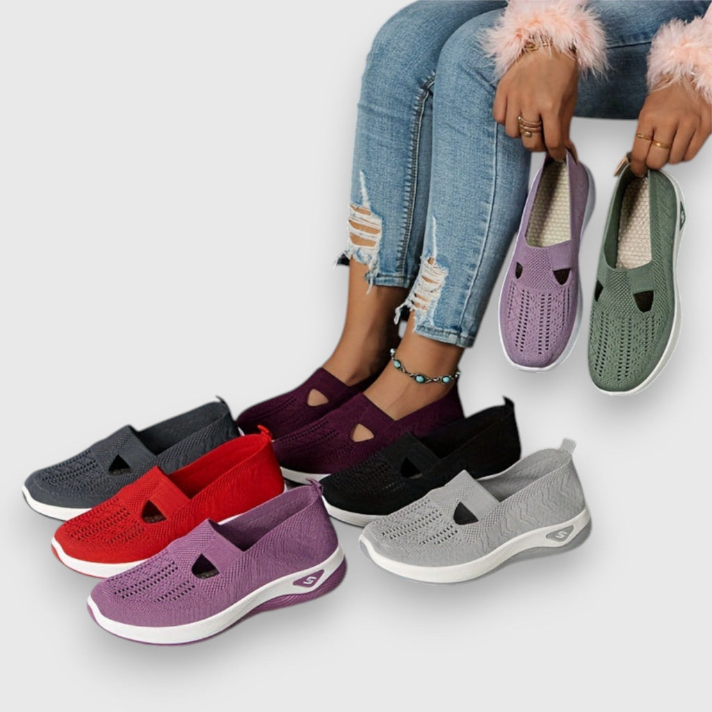 Lumielle | Women's Orthopedic Walking Shoes – Cushioned Slip On Comfort Fit-Women's Flats-Lila-5-