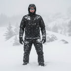 Vireon | Softshell Jacket and Pants Set for Men - Water Resistant Tactical Utility Layered Fit-Tactical Set-Black-S-Camoufit