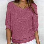 Maelis | Women's Soft Comfort Jumper Flattering Fit Breathable Cosy Knit Casual Pullover Sweater-Women's Sweater-Pink-S-Camoufit