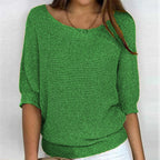 Maelis | Women's Soft Comfort Jumper Flattering Fit Breathable Cosy Knit Casual Pullover Sweater-Women's Sweater-Dark Green-S-Camoufit