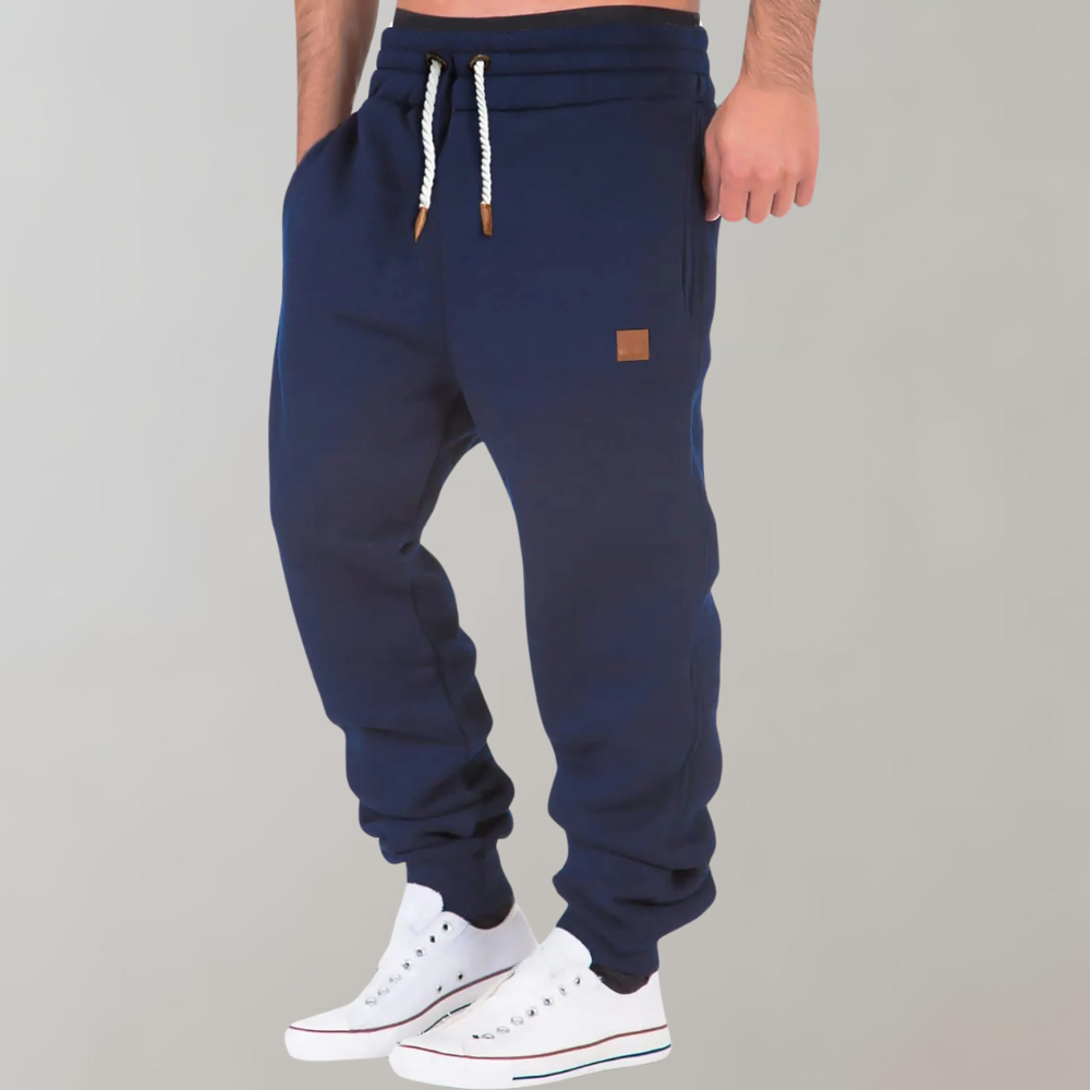 Levi Men's Jogging Pants – Stylish Baggy Fit Comfort Sweatpants-Sweatpants-CAMOUFIT-Navy Blue-S-Camoufit