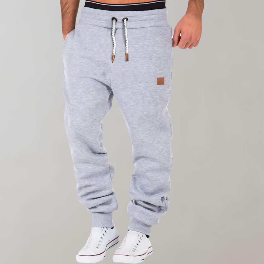 Levi Men's Jogging Pants – Stylish Baggy Fit Comfort Sweatpants-Sweatpants-CAMOUFIT-Gray-S-Camoufit