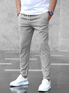 Liam Men's Stretch Pants – Comfortable Fit Versatile Style Trousers-Stretch Pants-CAMOUFIT-Gray-S-Camoufit
