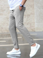 Liam Men's Stretch Pants – Comfortable Fit Versatile Style Trousers-Stretch Pants-CAMOUFIT-Gray-S-Camoufit