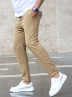 Liam Men's Stretch Pants – Comfortable Fit Versatile Style Trousers-Stretch Pants-CAMOUFIT-Gray-S-Camoufit