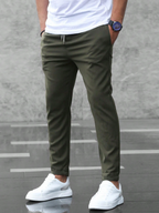 Liam Men's Stretch Pants – Comfortable Fit Versatile Style Trousers-Stretch Pants-CAMOUFIT-Army Green-S-Camoufit