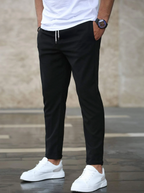 Liam Men's Stretch Pants – Comfortable Fit Versatile Style Trousers-Stretch Pants-CAMOUFIT-Black-S-Camoufit