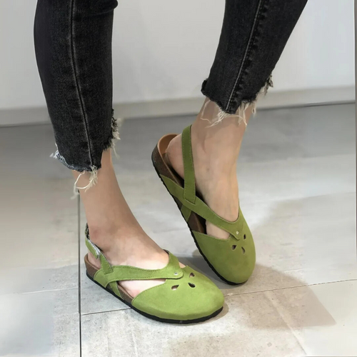 Alouette | Adjustable Sandals for Women – Supportive Comfort Fit-Women's Sandals-Green-4-Camoufit