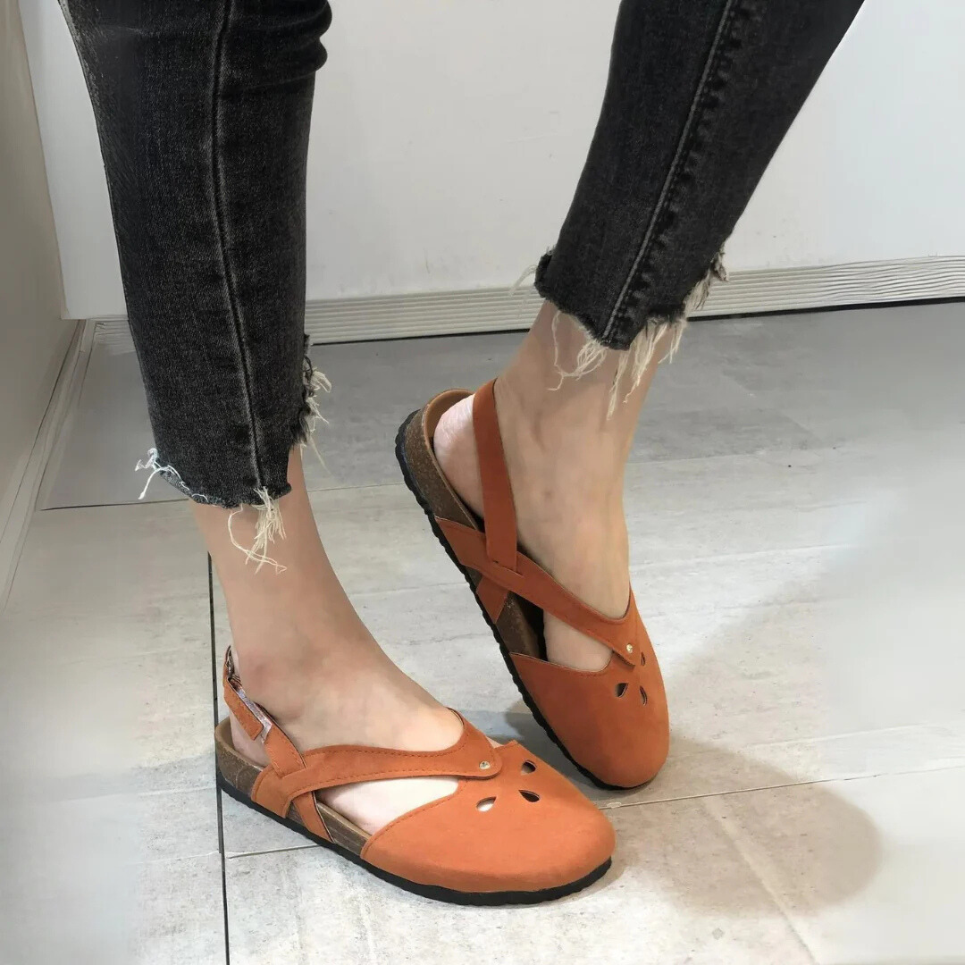 Alouette | Adjustable Sandals for Women – Supportive Comfort Fit-Women's Sandals-Orange-4-Camoufit