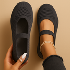 Tessa Women's Slip-On Shoes - Lightweight Breathable Comfort Fit-Women's Flats-Black-4-Camoufit