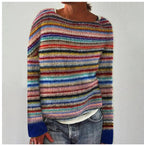 Linsy Women's Elegant Sweater-Women's Sweater-CAMOUFIT-Rainbow-S-Camoufit