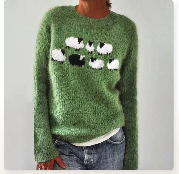 Linsy Women's Elegant Sweater-Women's Sweater-CAMOUFIT-Green-S-Camoufit