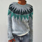 Linsy Women's Elegant Sweater-Women's Sweater-CAMOUFIT-Blue/Green-S-Camoufit