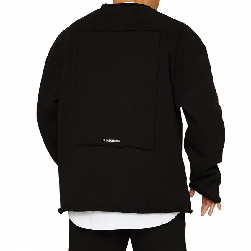 Loey Men's Oversized Sweater - Warm Crew Neck Long Sleeve-Men's Sweater-Grey-M-Camoufit