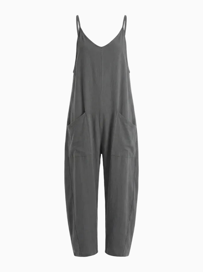 Loose Overalls with Large Pockets-Jumpsuits & Overalls-CAMOUFIT-Dark Gray-S-Camoufit