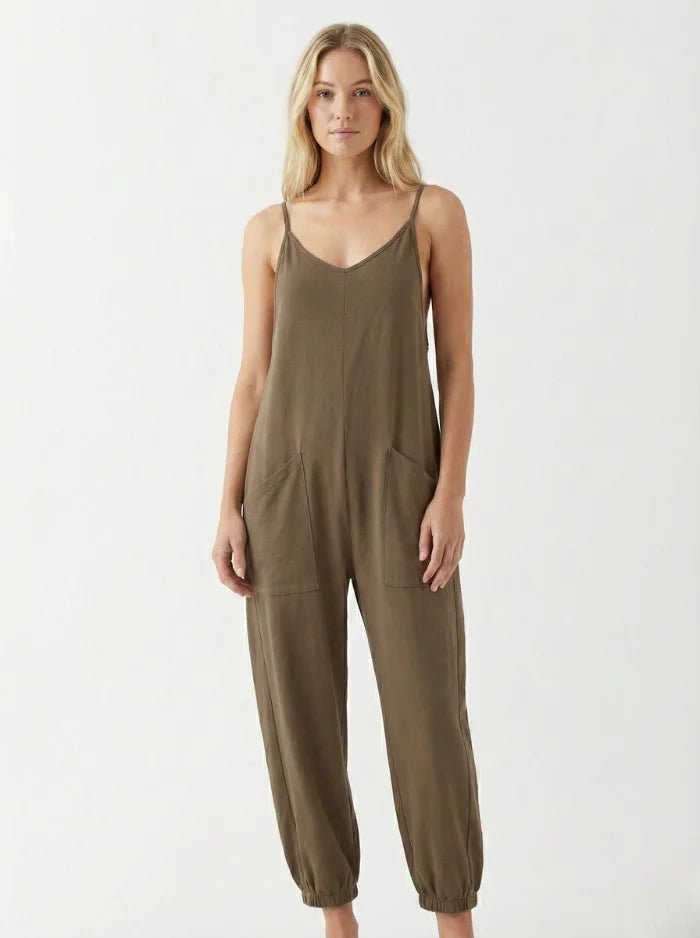 Loose Overalls with Large Pockets-Jumpsuits & Overalls-CAMOUFIT-White-S-Camoufit