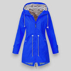 Damaris | Women's Waist Adjustable Drawstring Jacket - Utility Anorak Coat & Lightweight Parka