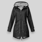 Damaris | Women's Waist Adjustable Drawstring Jacket - Utility Anorak Coat & Lightweight Parka