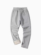 Luca Men's Sherpa-Lined Winter Fleece Sweatpants-Men's Fleece Sweatpants-CAMOUFIT-Light Gray-30-Camoufit