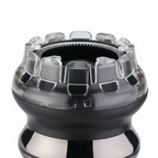 Cordless hair clipper trimmer with clear guard combs on black base