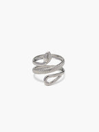 Women's Adjustable Snake Ring – Gold Serpentine Statement Design-Ring-Silver-