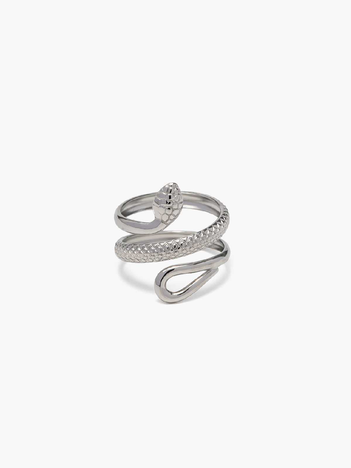 Women's Adjustable Snake Ring – Gold Serpentine Statement Design-Ring-Silver-