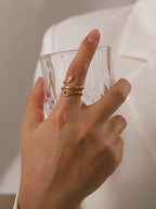 Women's Adjustable Snake Ring – Gold Serpentine Statement Design-Ring-Gold-