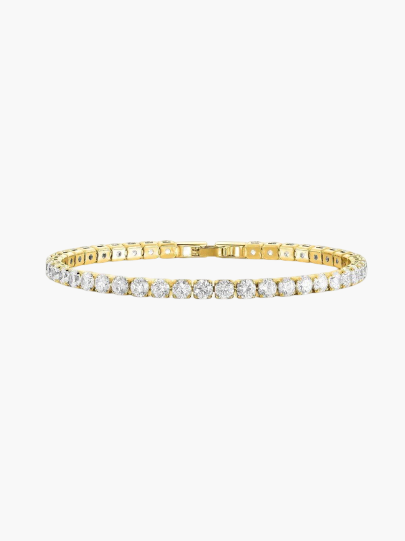 Women's Brilliance Tennis Bracelet – Elegant Timeless Sparkle Design-bracelet-Gold-