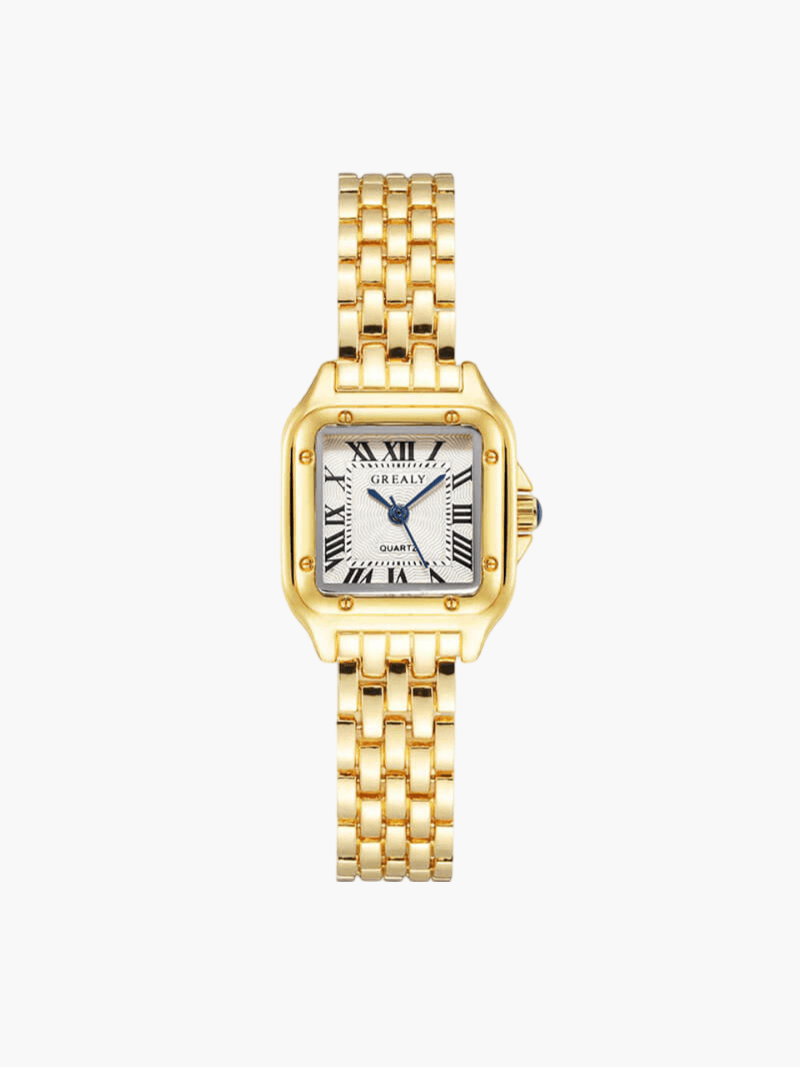 Women's Square Quartz Watch – Modern Elegant Adjustable Design-Watches-Gold-