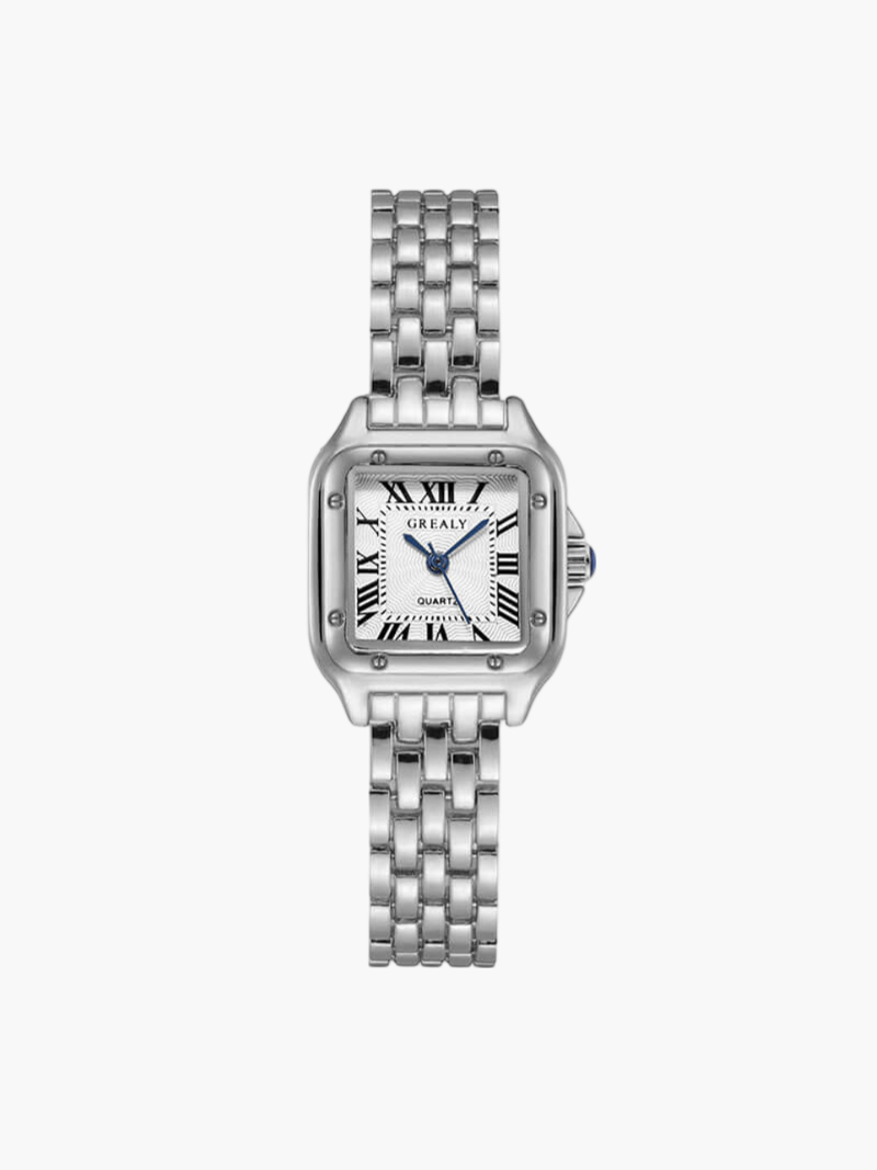 Women's Square Quartz Watch – Modern Elegant Adjustable Design-Watches-Silver-