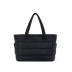 Isola | Women's Puffer Tote Bag Spacious Lightweight Quilted Everyday Work Travel Handbag-Tote bag-Black-Camoufit