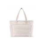 Isola | Women's Puffer Tote Bag Spacious Lightweight Quilted Everyday Work Travel Handbag-Tote bag-Beige-Camoufit