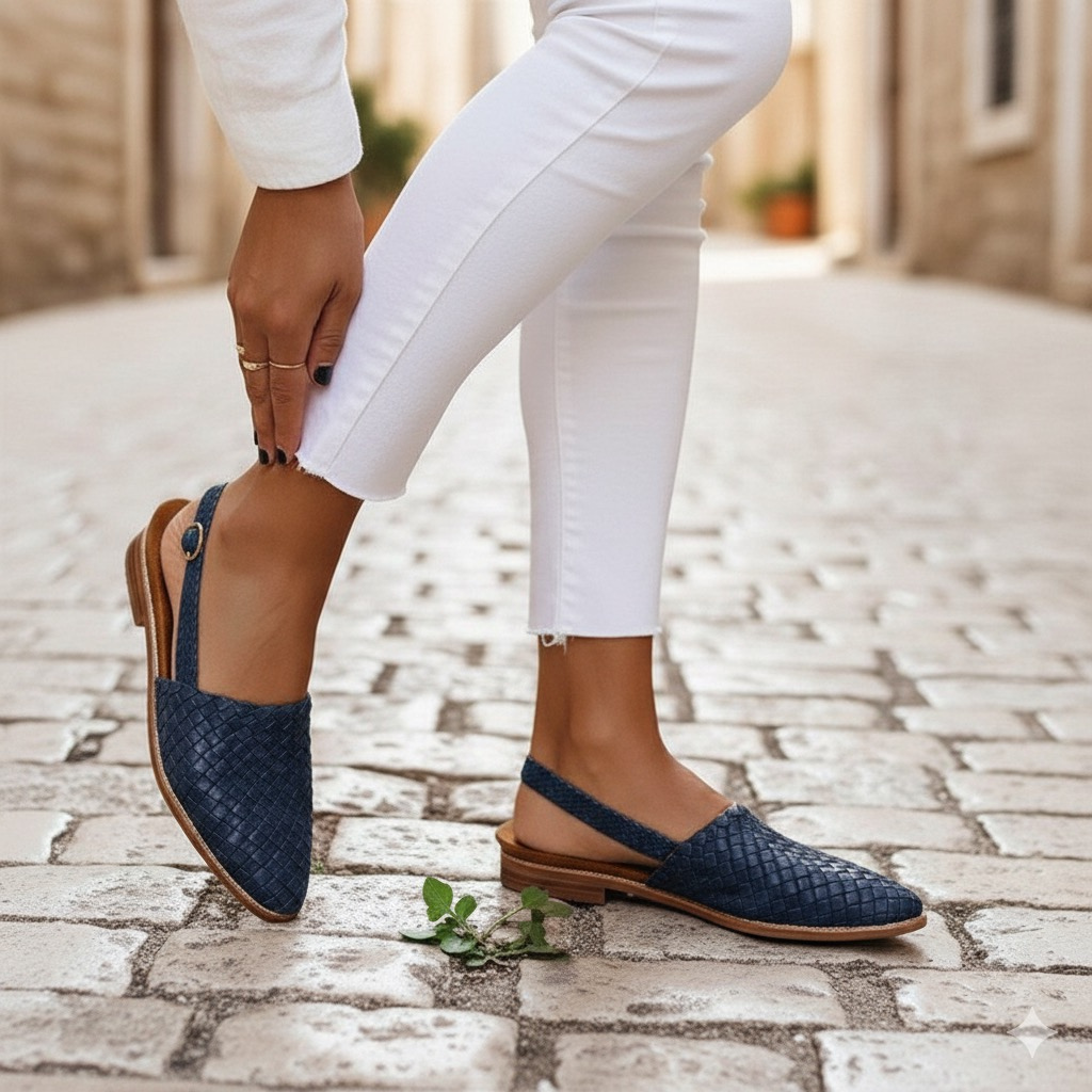 Luna Refined Woven Flats - Comfortable Everyday Elegant Shoes-Women's Flats-Brown-4-Camoufit