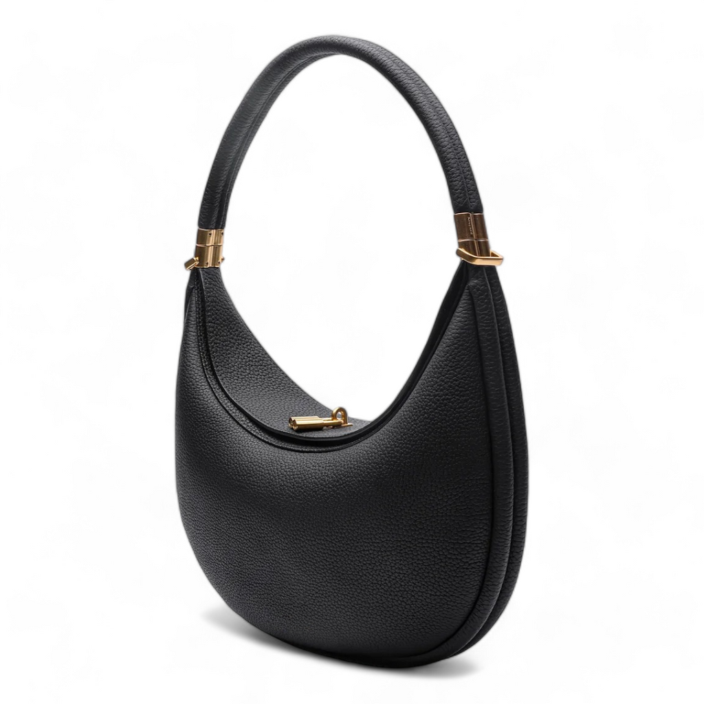 Amélis | Women's Crescent Shoulder Bag Spacious Day Night Versatile Modern Handbag-Shoulder Bag-Black-Camoufit