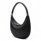 Amélis | Women's Crescent Shoulder Bag Spacious Day Night Versatile Modern Handbag-Shoulder Bag-Black-Camoufit