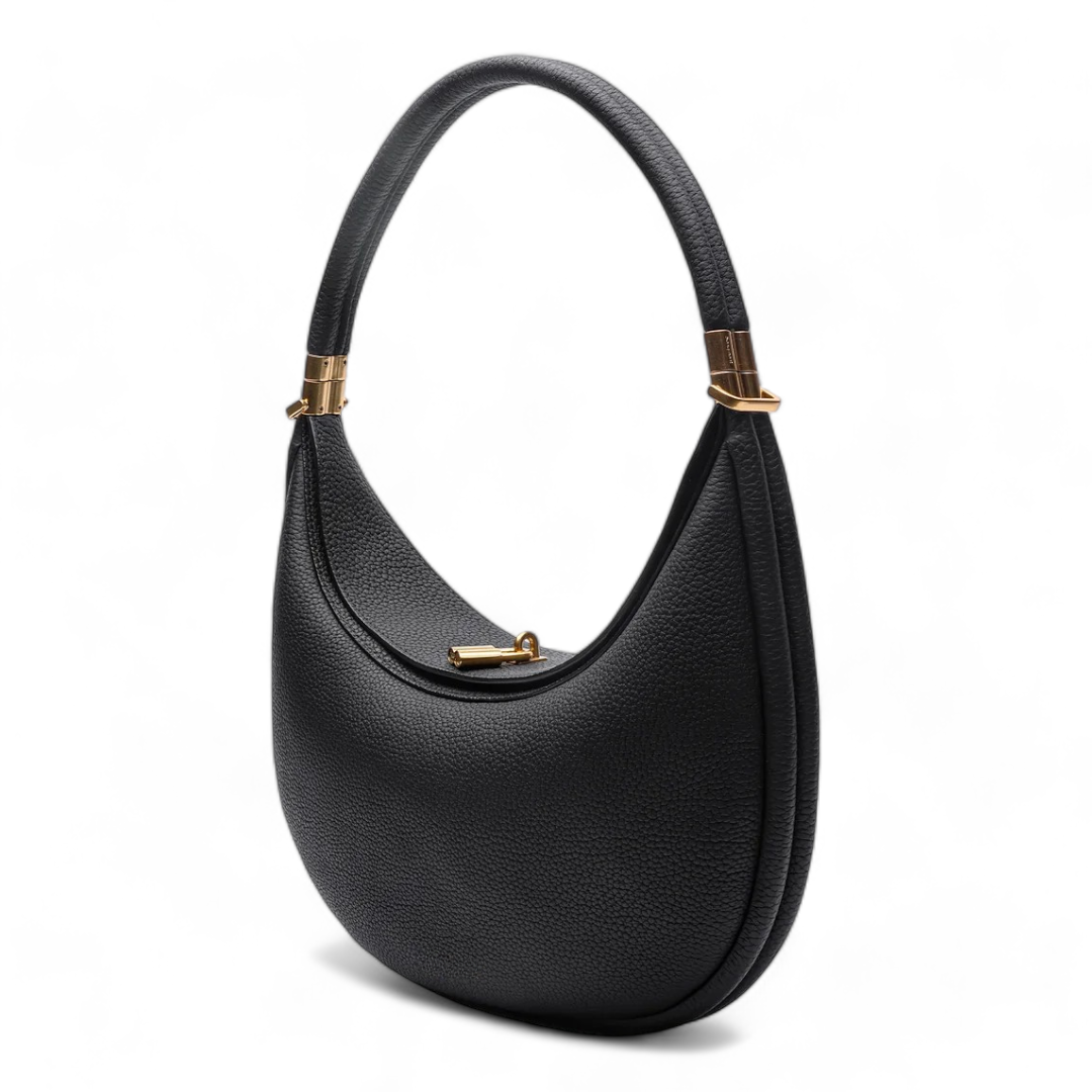 Amélis | Women's Crescent Shoulder Bag Spacious Day Night Versatile Modern Handbag-Shoulder Bag-Black-Camoufit