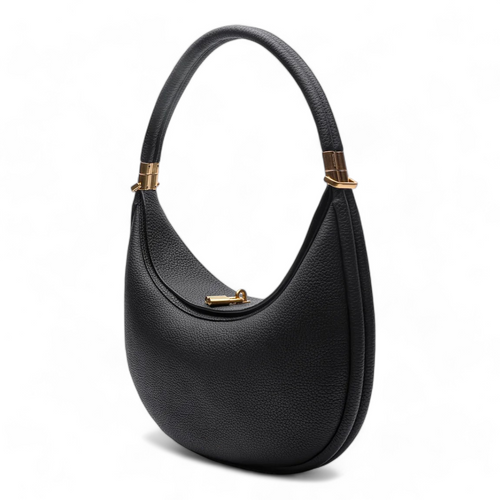 Amélis | Women's Crescent Shoulder Bag Spacious Day Night Versatile Modern Handbag-Shoulder Bag-Black-Camoufit