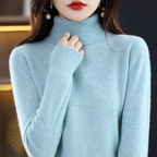 Althea Women's Turtleneck Sweater – Soft Elegant Winter Style-Women's Turtleneck Sweater-Light blue-S-Camoufit