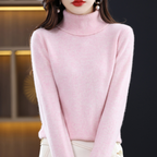 Althea Women's Turtleneck Sweater – Soft Elegant Winter Style-Women's Turtleneck Sweater-Light pink-S-Camoufit