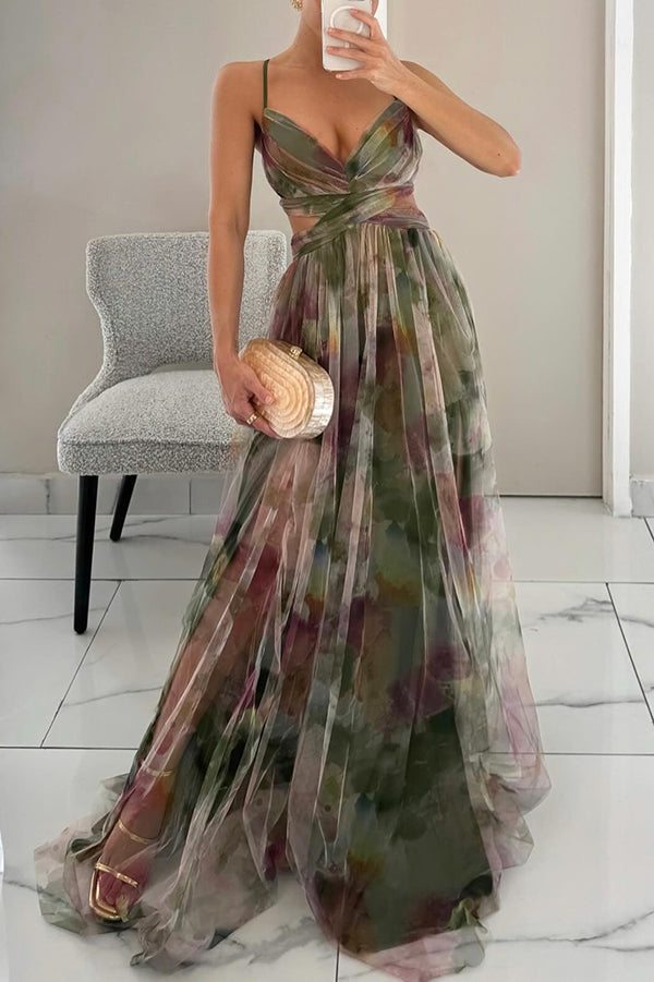 Women's Floral Maxi Dress – Effortless Elegance Summer Style-Summer Dress-Green-S-