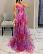Women's Floral Maxi Dress – Effortless Elegance Summer Style-Summer Dress-Pink-S-