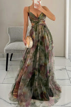 Women's Floral Maxi Dress – Effortless Elegance Summer Style-Summer Dress-Orange-S-