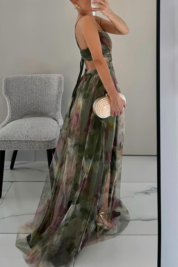 Women's Floral Maxi Dress – Effortless Elegance Summer Style-Summer Dress-Orange-S-